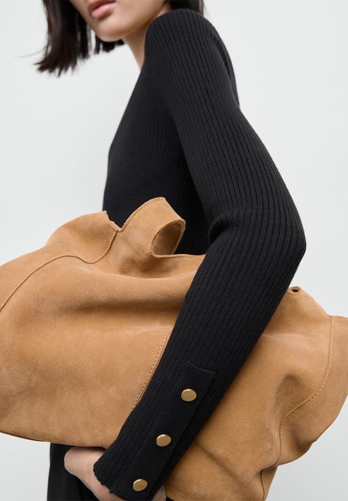 MANGO - Cardigan botona - black