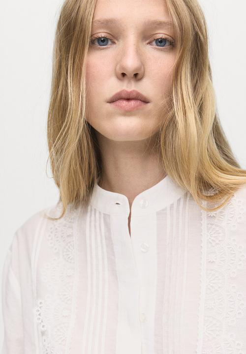 MANGO - Blouse cindy  - l ight beige