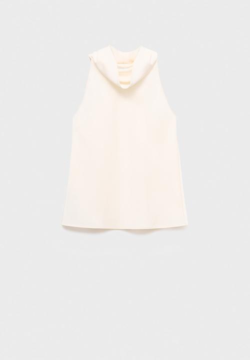 MANGO - Blusa grass -  light beige