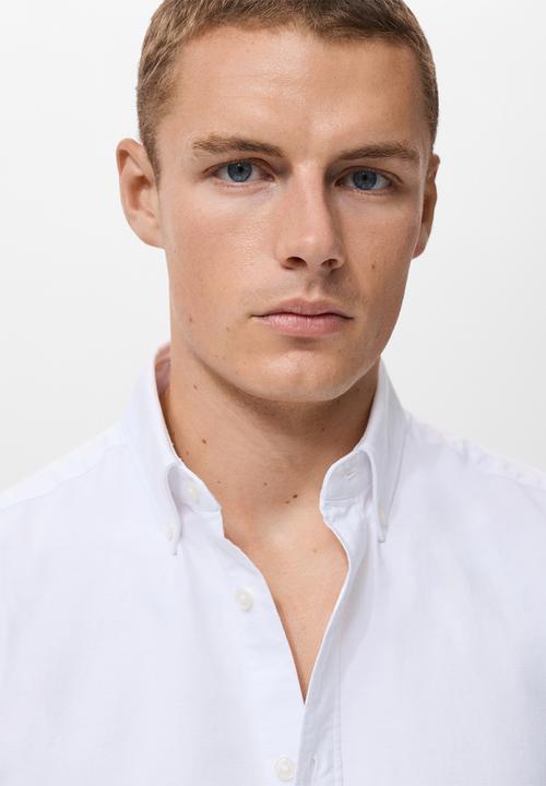 MANGO - Camisa Oxford - White
