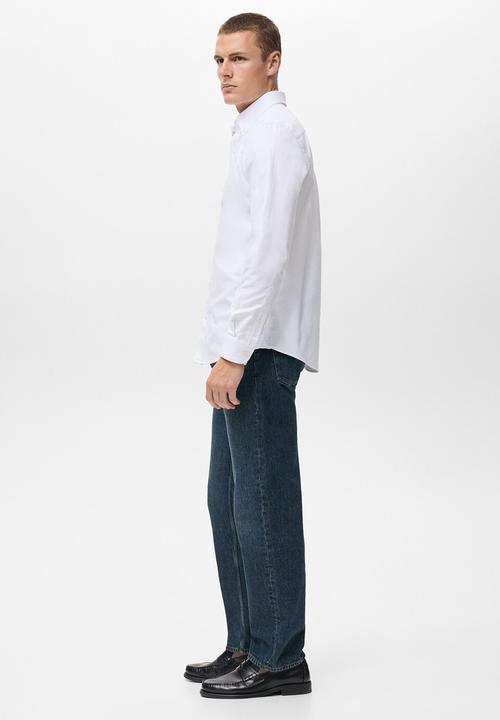MANGO - Camisa Oxford - White