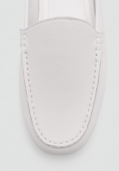 MANGO - Marra leather mule - white