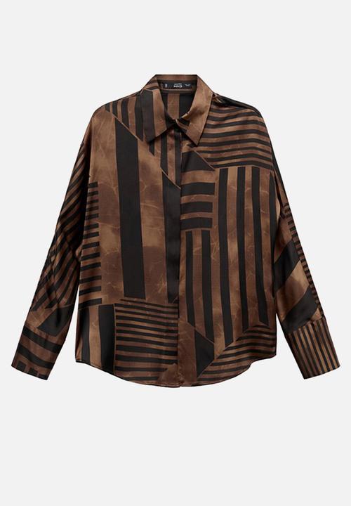 MANGO - Shirt trini -  brown