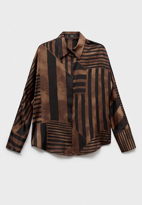 MANGO - Shirt trini -  brown