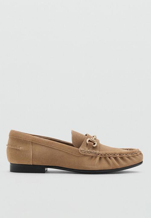 MANGO - Dayton suede loafer - medium brown