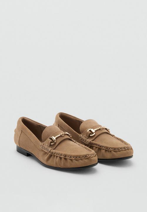 MANGO - Dayton suede loafer - medium brown