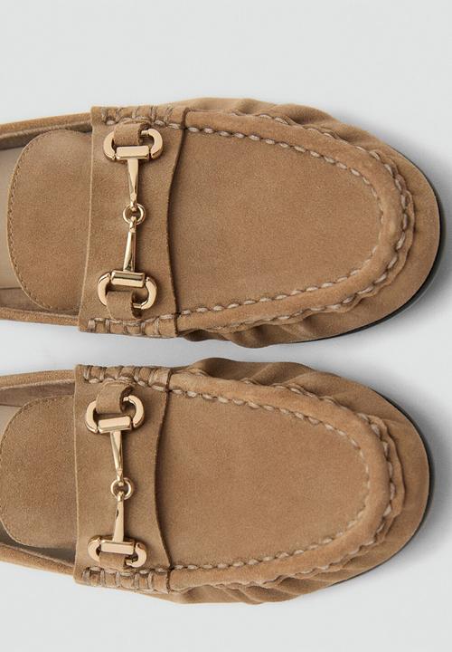 MANGO - Dayton suede loafer - medium brown