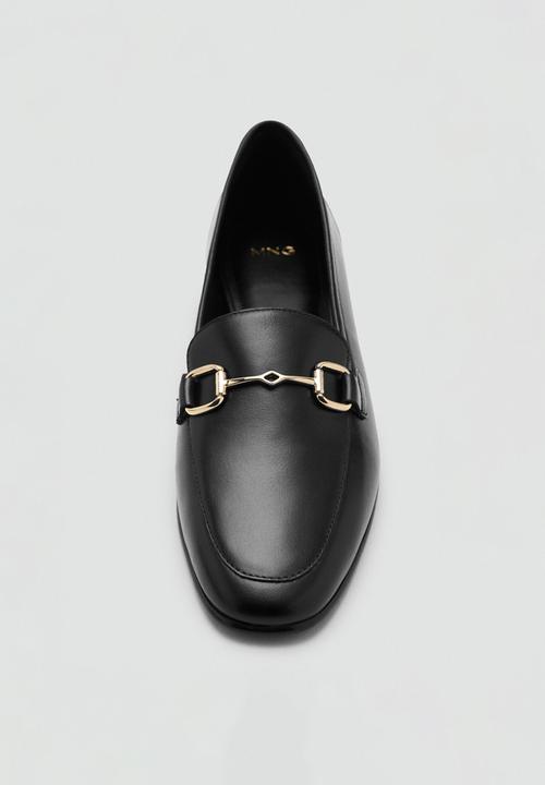 MANGO - House1 leather loafer - black