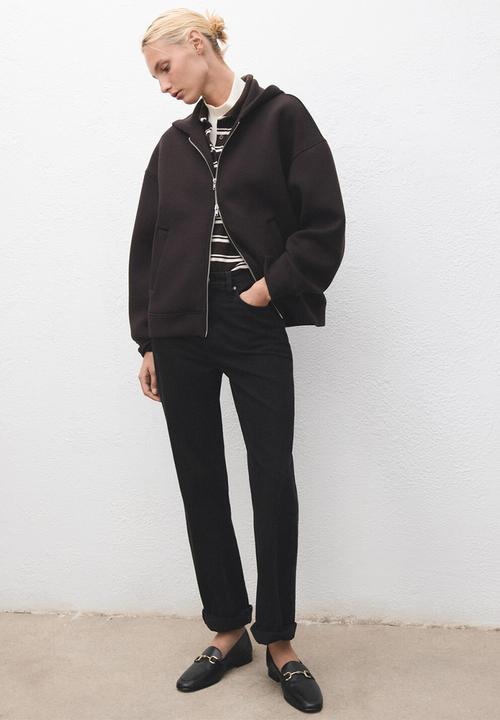 MANGO - House1 leather loafer - black
