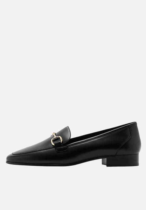 MANGO - House1 leather loafer - black