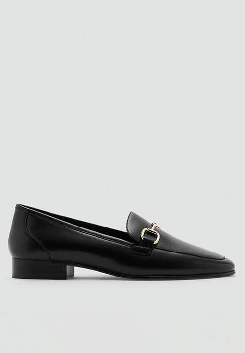 MANGO - House1 leather loafer - black