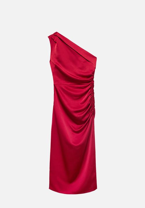 MANGO - Dress safron -  dark red