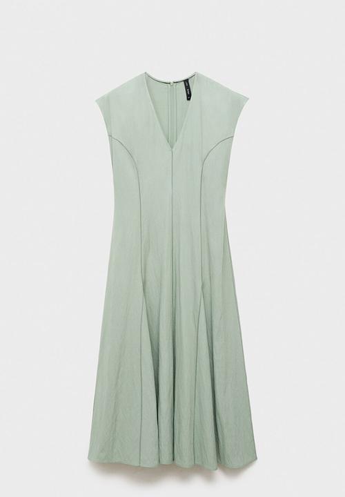 MANGO - Dress sprung -  green