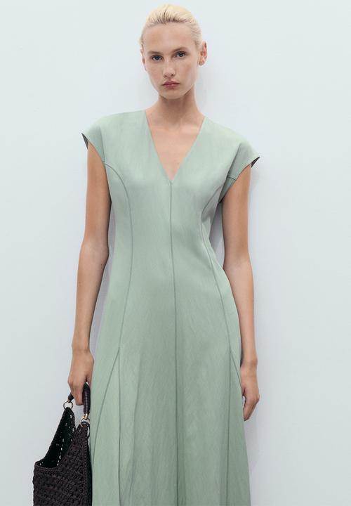MANGO - Dress sprung -  green