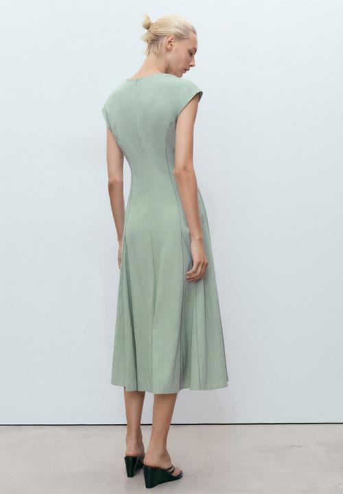 MANGO - Dress sprung -  green