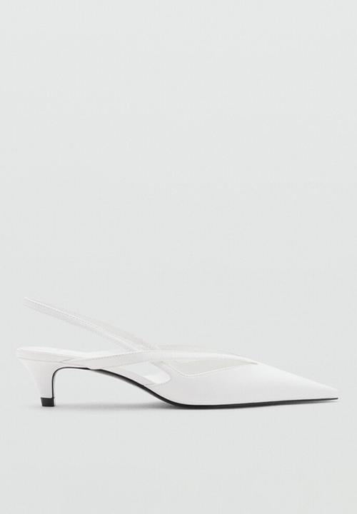 MANGO - Cruce heel - white