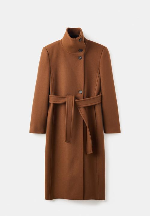 MANGO - Abrigo sirenita - brown