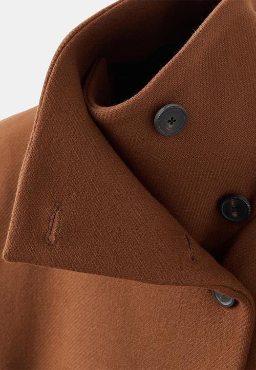 MANGO - Abrigo sirenita - brown