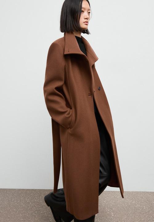 MANGO - Abrigo sirenita - brown