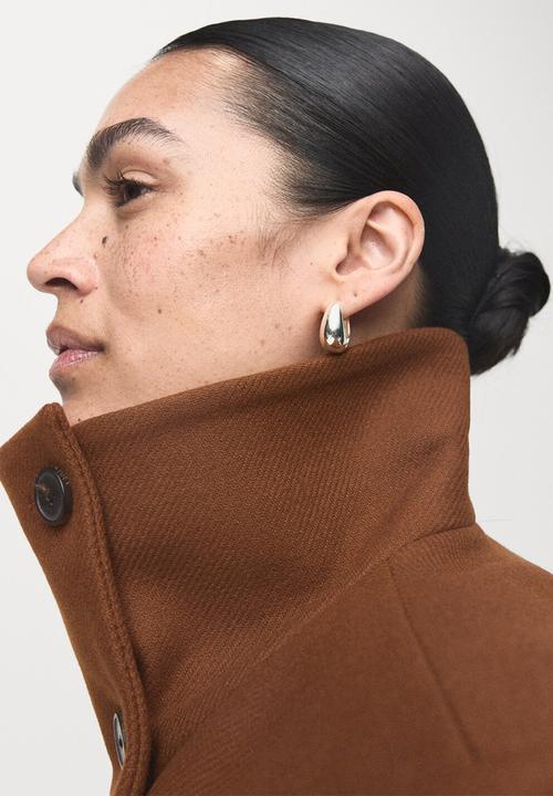 MANGO - Abrigo sirenita - brown