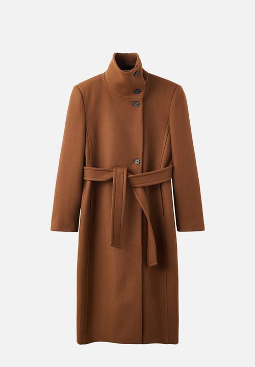 MANGO - Abrigo sirenita - brown