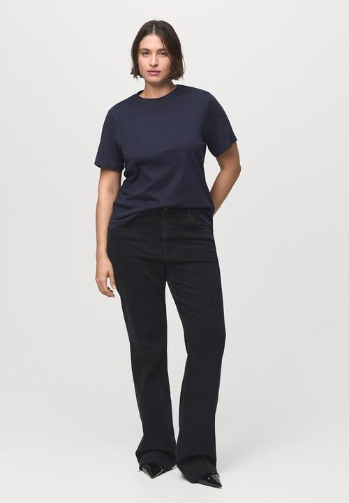 MANGO - T-shirt rita -  midnight navy