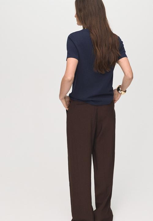 MANGO - T-shirt rita -  midnight navy
