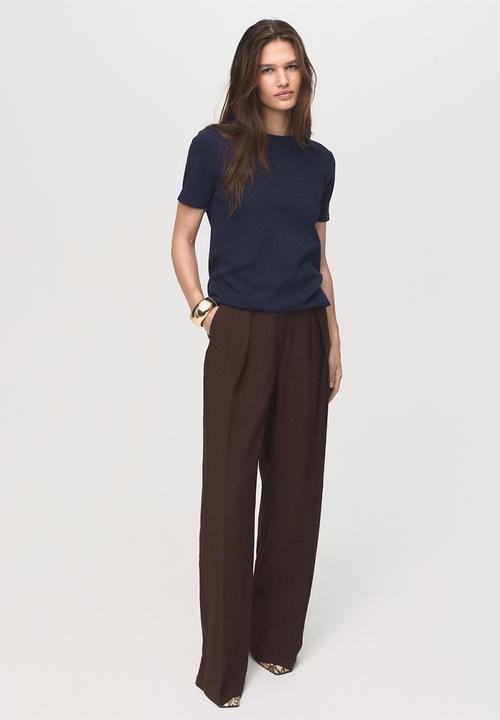 MANGO - T-shirt rita -  midnight navy