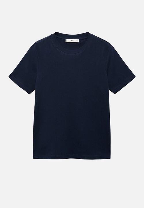 MANGO - T-shirt rita -  midnight navy