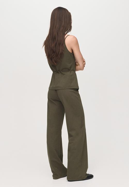 MANGO - Trousers zoe -  khaki