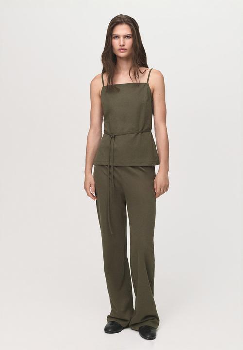 MANGO - Trousers zoe -  khaki