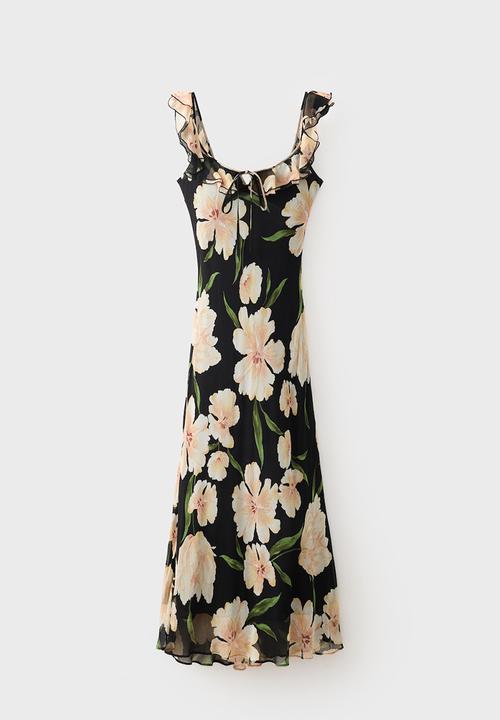 MANGO - Dress salty  - black