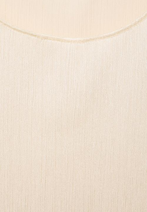 MANGO - Top plis - light beige