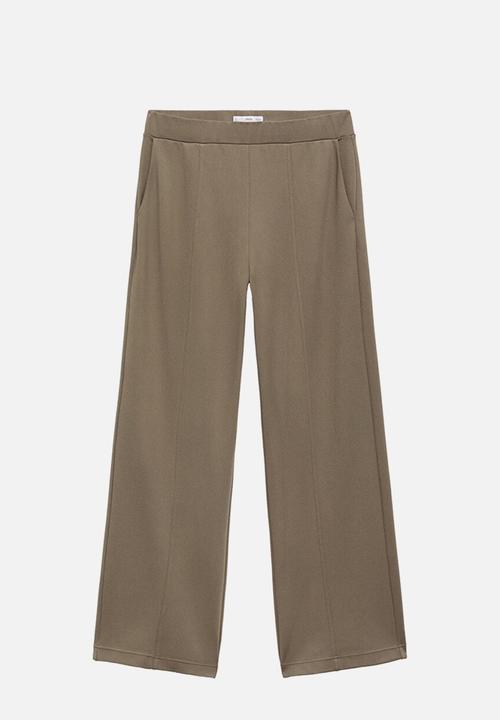 MANGO - Trouser florida - light brown