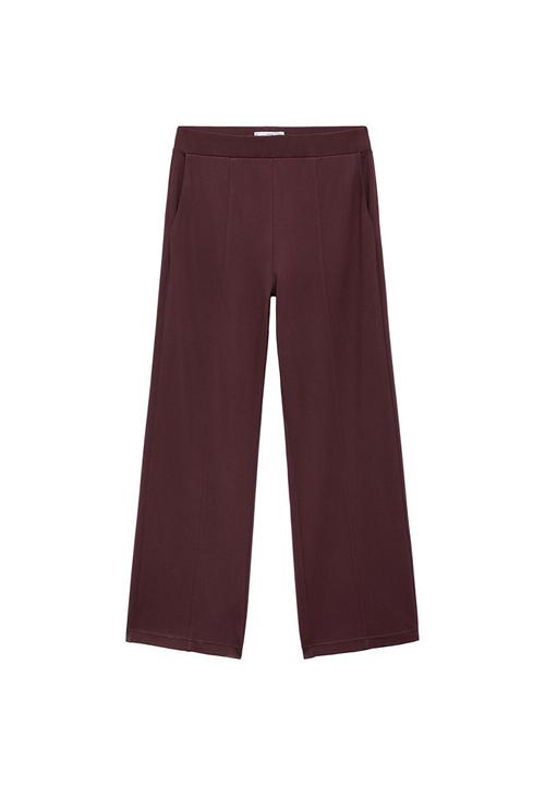 MANGO - Trousers florida  -  dark red
