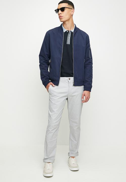 POLO - Venice essential slim leg trouser - light grey