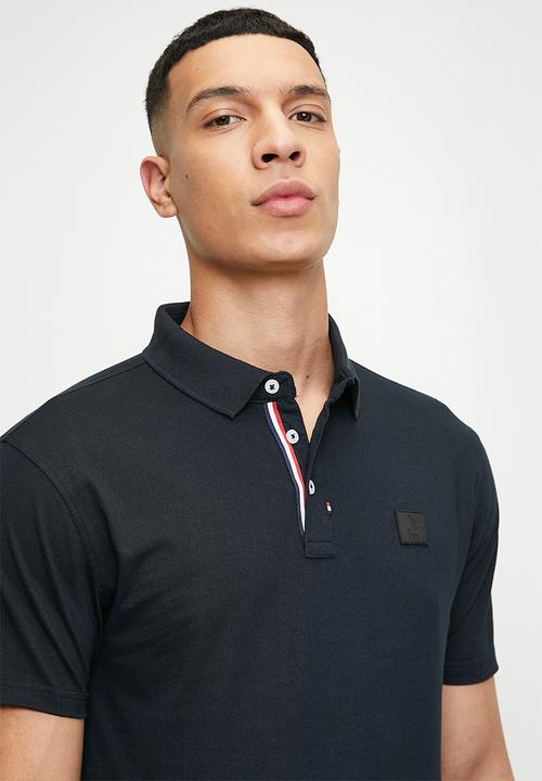 POLO - Jenson active badge short sleeve golfer - navy