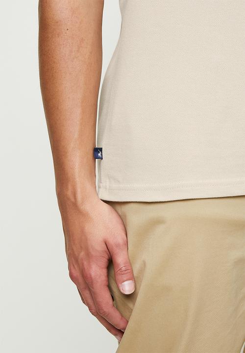 POLO - Dorian pique ss t-shirt - stone