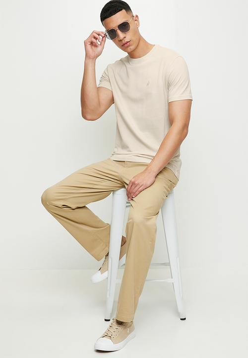 POLO - Dorian pique ss t-shirt - stone