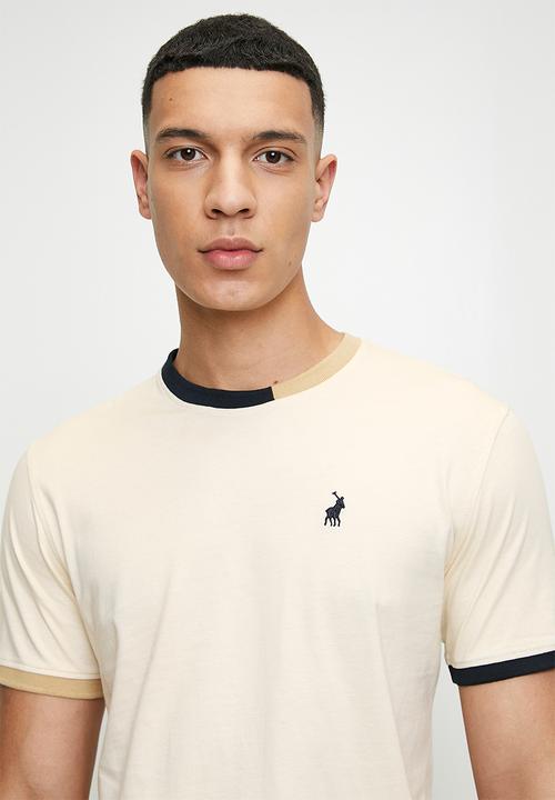 POLO - Carson colour block tipped cuff short sleeve T-shirt - neutral