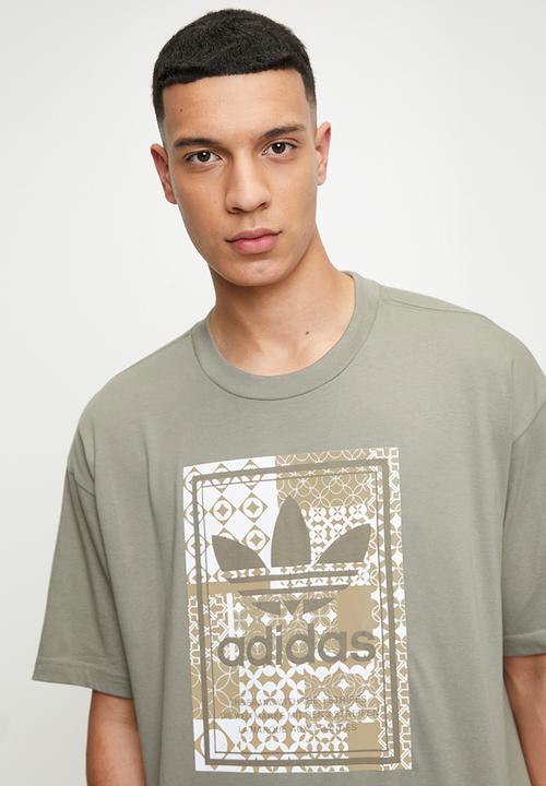 adidas Originals - LNY Box Logo Tee- Silver pebble grey