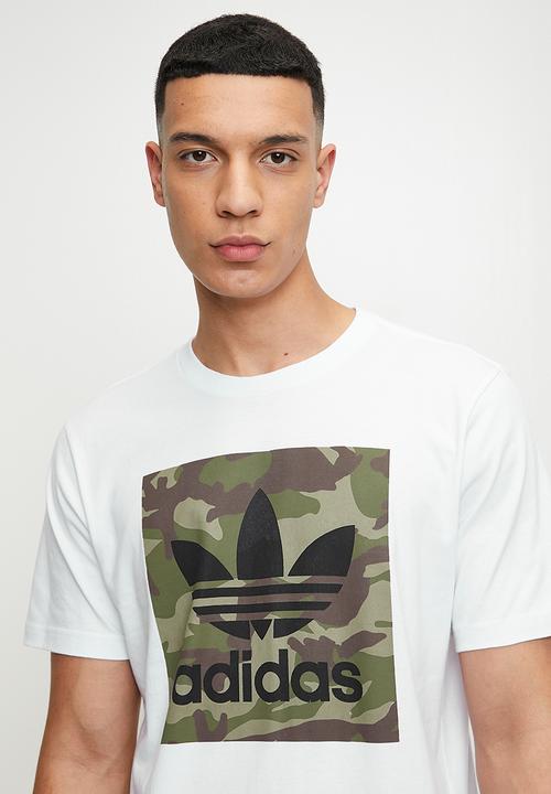 adidas Originals - Camo Logo Tee  - white