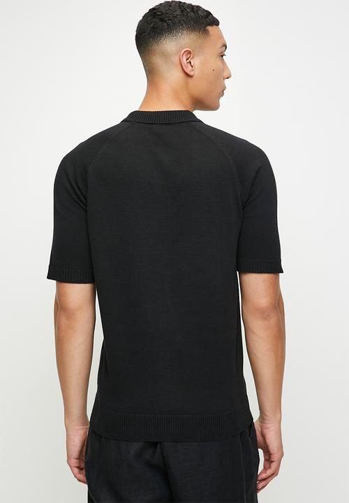 POLO - Kevin knitted golfer - black