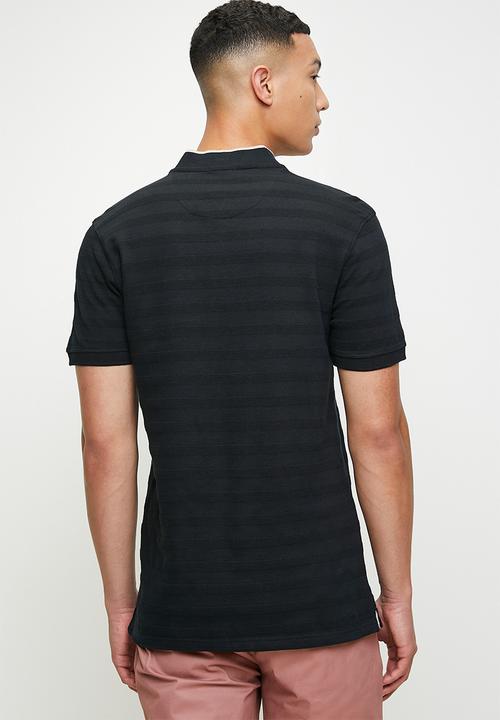 POLO - Benton jacquard short sleeve golfer - navy