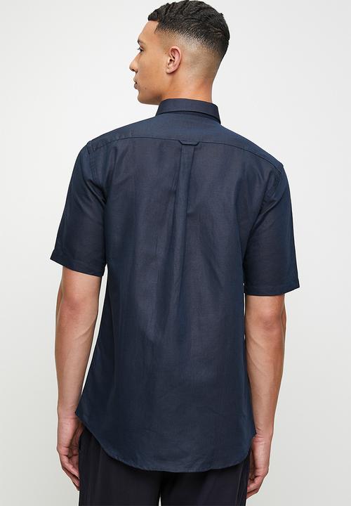 Ben Sherman - Cotton Linen Shirt S/S - Navy