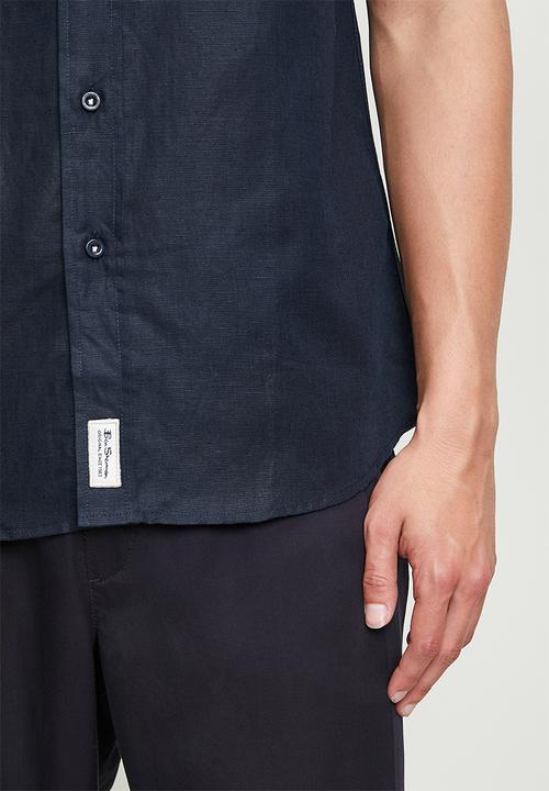 Ben Sherman - Cotton Linen Shirt S/S - Navy