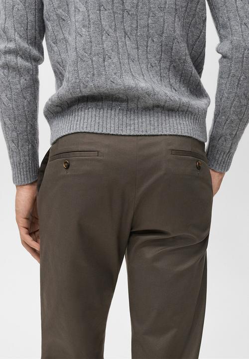 MANGO - Pantalon Dublino - Dark Brown