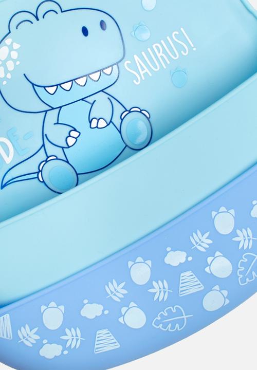 Character Group - 2pk dino silicone bibs - blue