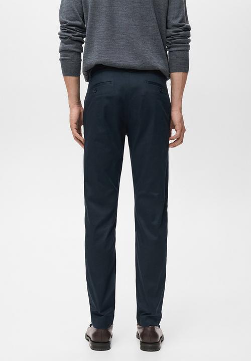 MANGO - Pantalon Dublino - Navy Blue