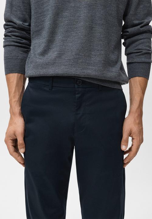 MANGO - Pantalon Dublino - Navy Blue